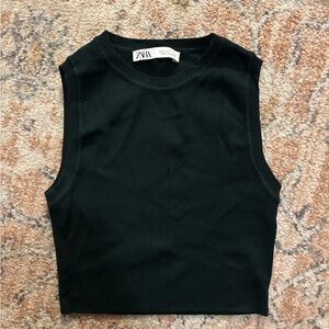 Zara Women's Black Sleeveless Top